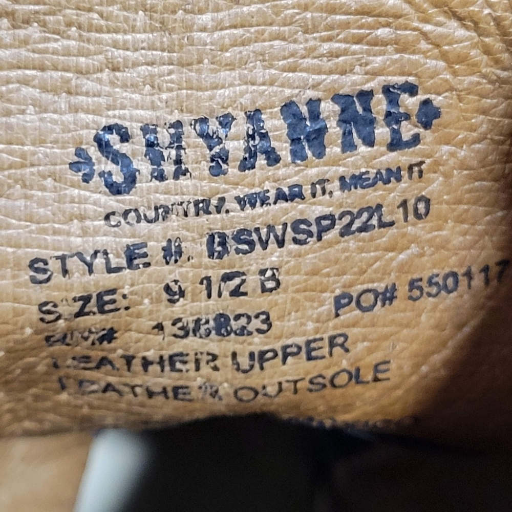Shyanne Raven Western Boots Cowgirl Round Toe - Women's Size 9.5 Black - Picture 10 of 11